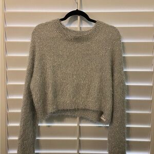 Urban Outfitters Silver Fuzzy Sweater